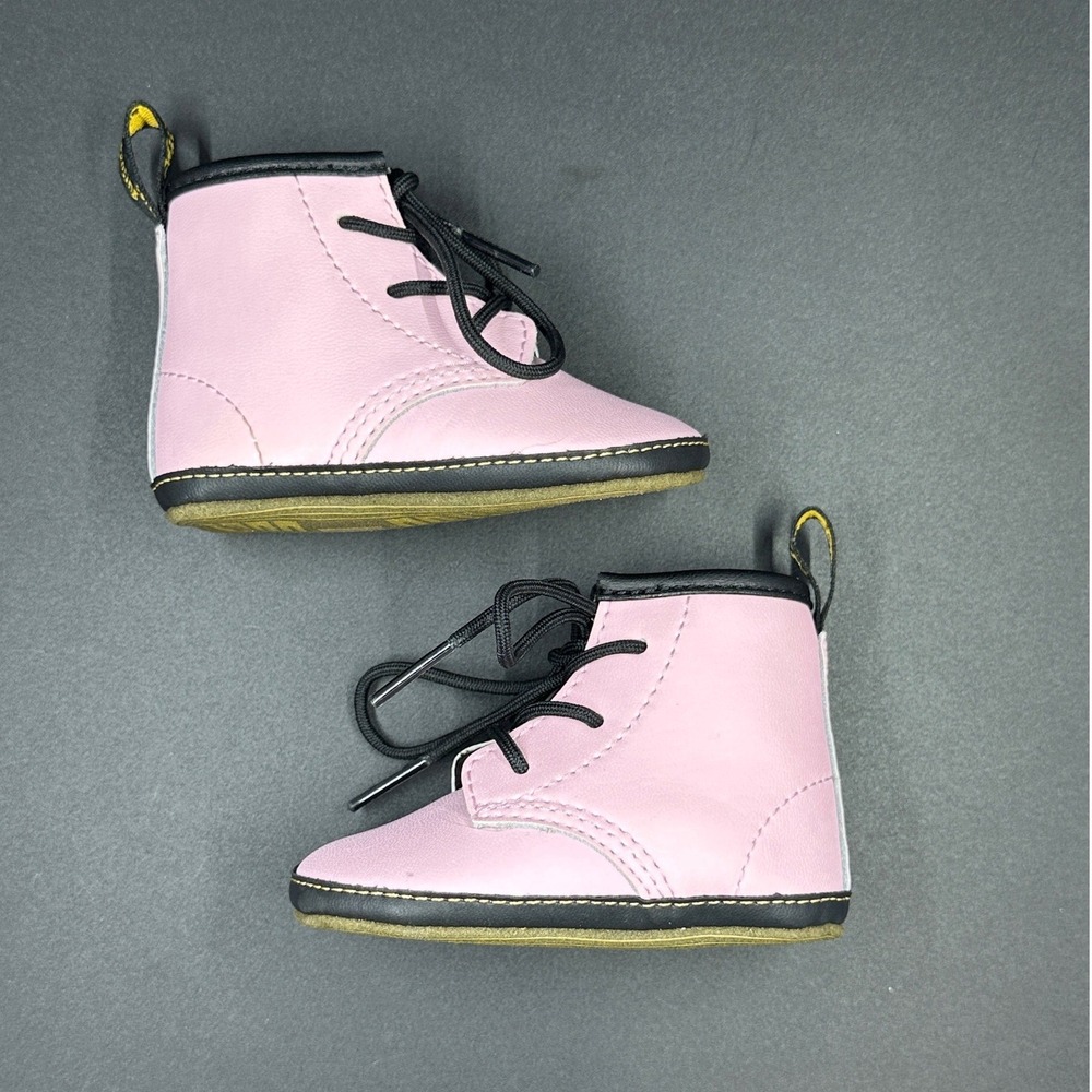 Dr. Martens 1460 Crib Boot Infant Size 3 Pink Soft Sole Lace Up Boots